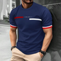 Fashion Summer 3D Stripe Letter Print Men's T Shirt