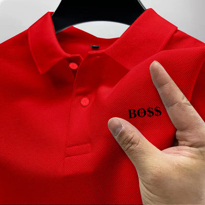 2025Men's Short Sleeve Polo Shirt, Quick Dry, Breathable, Casual, Stylish, Business, Sports, Summer, High, New