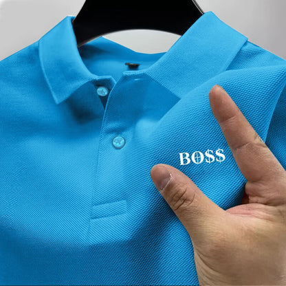2025Men's Short Sleeve Polo Shirt, Quick Dry, Breathable, Casual, Stylish, Business, Sports, Summer, High, New