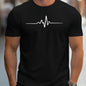 Men's summer loose size Creative Graphic printed slim fit casual sports round neck short sleeved T-shirt top