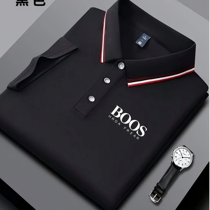 Summer New Embroidered Men's Short Sleeved Polo Shirt Fashion Design Golf Top Casual T-shirt