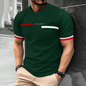 Fashion Summer 3D Stripe Letter Print Men's T Shirt