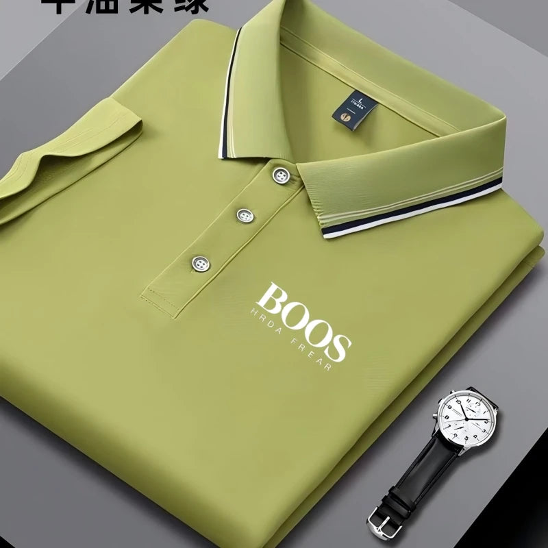 Summer New Embroidered Men's Short Sleeved Polo Shirt Fashion Design Golf Top Casual T-shirt