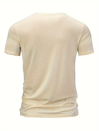 Summer men's  sports loose plus MILANO print comfortable short sleeved T-shirt top