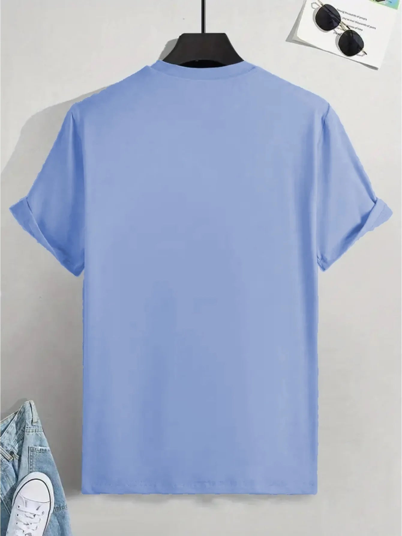 Summer men's  sports loose plus MILANO print comfortable short sleeved T-shirt top