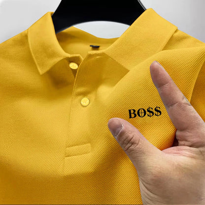 2025Men's Short Sleeve Polo Shirt, Quick Dry, Breathable, Casual, Stylish, Business, Sports, Summer, High, New