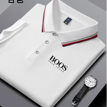 Summer New Embroidered Men's Short Sleeved Polo Shirt Fashion Design Golf Top Casual T-shirt