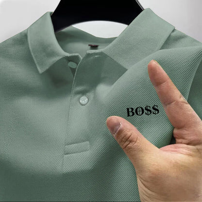 2025Men's Short Sleeve Polo Shirt, Quick Dry, Breathable, Casual, Stylish, Business, Sports, Summer, High, New
