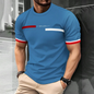 Fashion Summer 3D Stripe Letter Print Men's T Shirt