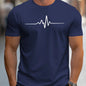 Men's summer loose size Creative Graphic printed slim fit casual sports round neck short sleeved T-shirt top