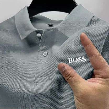 2025Men's Short Sleeve Polo Shirt, Quick Dry, Breathable, Casual, Stylish, Business, Sports, Summer, High, New