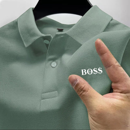 2025Men's Short Sleeve Polo Shirt, Quick Dry, Breathable, Casual, Stylish, Business, Sports, Summer, High, New