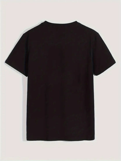 Summer men's  sports loose plus MILANO print comfortable short sleeved T-shirt top