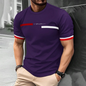 Fashion Summer 3D Stripe Letter Print Men's T Shirt