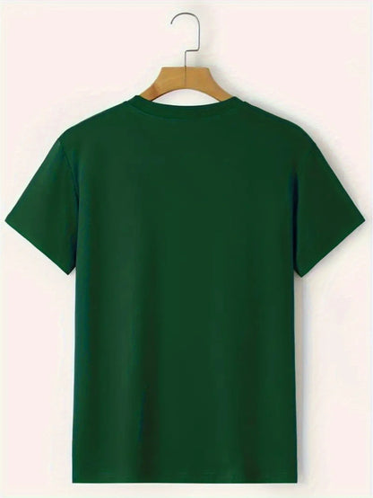 Summer men's  sports loose plus MILANO print comfortable short sleeved T-shirt top