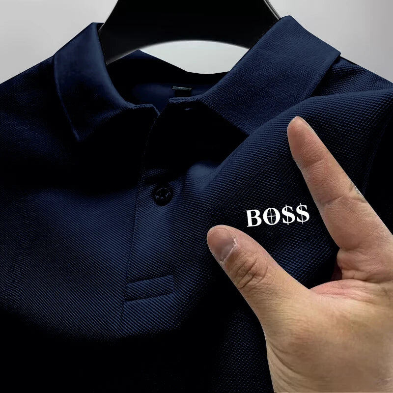 2025Men's Short Sleeve Polo Shirt, Quick Dry, Breathable, Casual, Stylish, Business, Sports, Summer, High, New