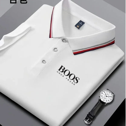 Summer New Embroidered Men's Short Sleeved Polo Shirt Fashion Design Golf Top Casual T-shirt