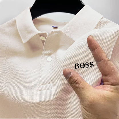 2025Men's Short Sleeve Polo Shirt, Quick Dry, Breathable, Casual, Stylish, Business, Sports, Summer, High, New