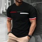 Fashion Summer 3D Stripe Letter Print Men's T Shirt