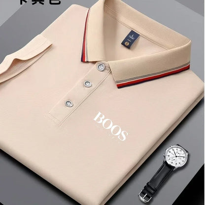 Summer New Embroidered Men's Short Sleeved Polo Shirt Fashion Design Golf Top Casual T-shirt