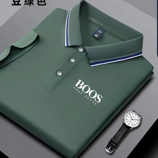 Summer New Embroidered Men's Short Sleeved Polo Shirt Fashion Design Golf Top Casual T-shirt