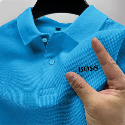 2025Men's Short Sleeve Polo Shirt, Quick Dry, Breathable, Casual, Stylish, Business, Sports, Summer, High, New