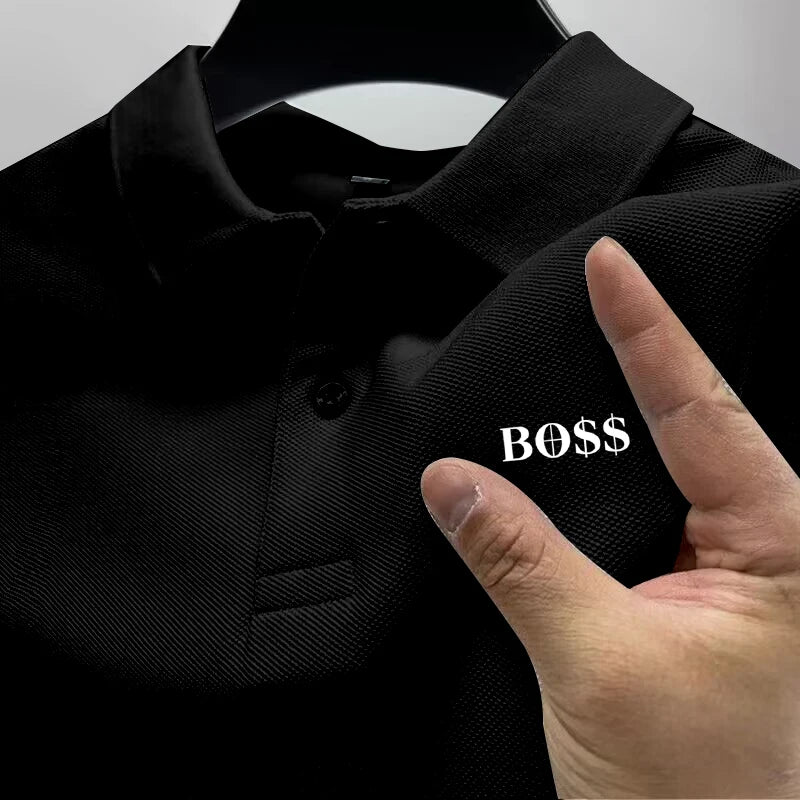 2025Men's Short Sleeve Polo Shirt, Quick Dry, Breathable, Casual, Stylish, Business, Sports, Summer, High, New